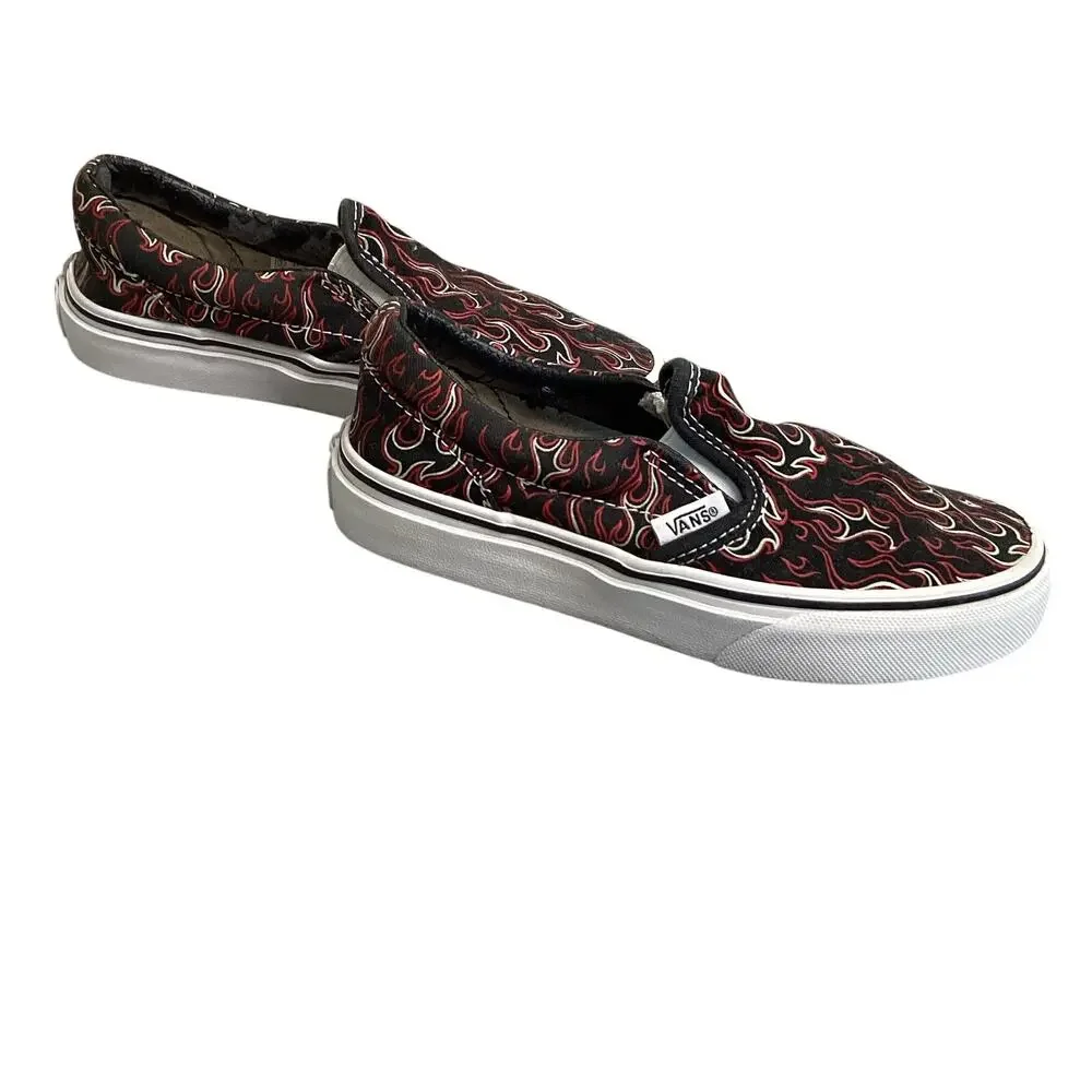 Vans Flame Slip On Sneakers Kids 13.5 🔥